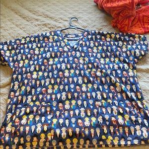 Dr. Who men’s scrub top